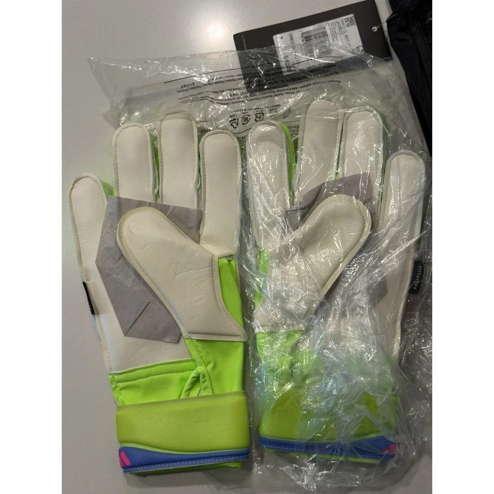 Adidas Predator Match Fingersave Jr Goalkeeper Gloves JH3810 Green Pink 7 NWT